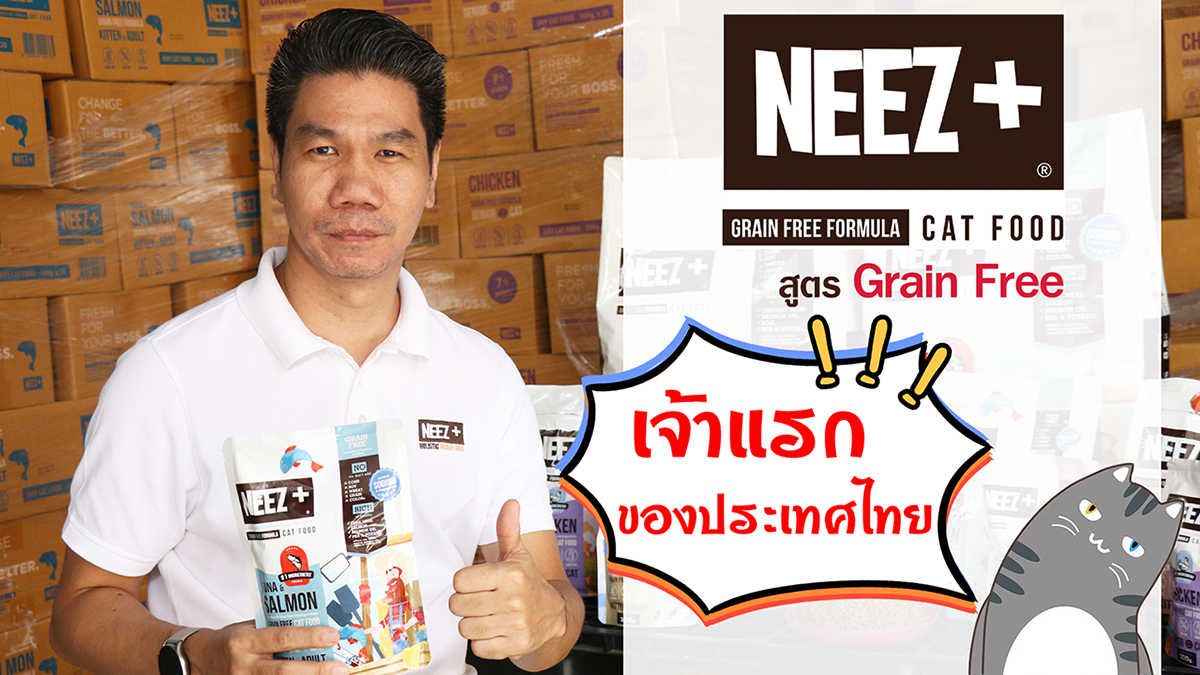 Neez+ Grain Free แบรนด์ไทยรายแรก อาหารแมวสูตรพรีเมียมเกรนฟรี เปิดรับพันธมิตรร้าน Pet Shop ทั่วประเทศ